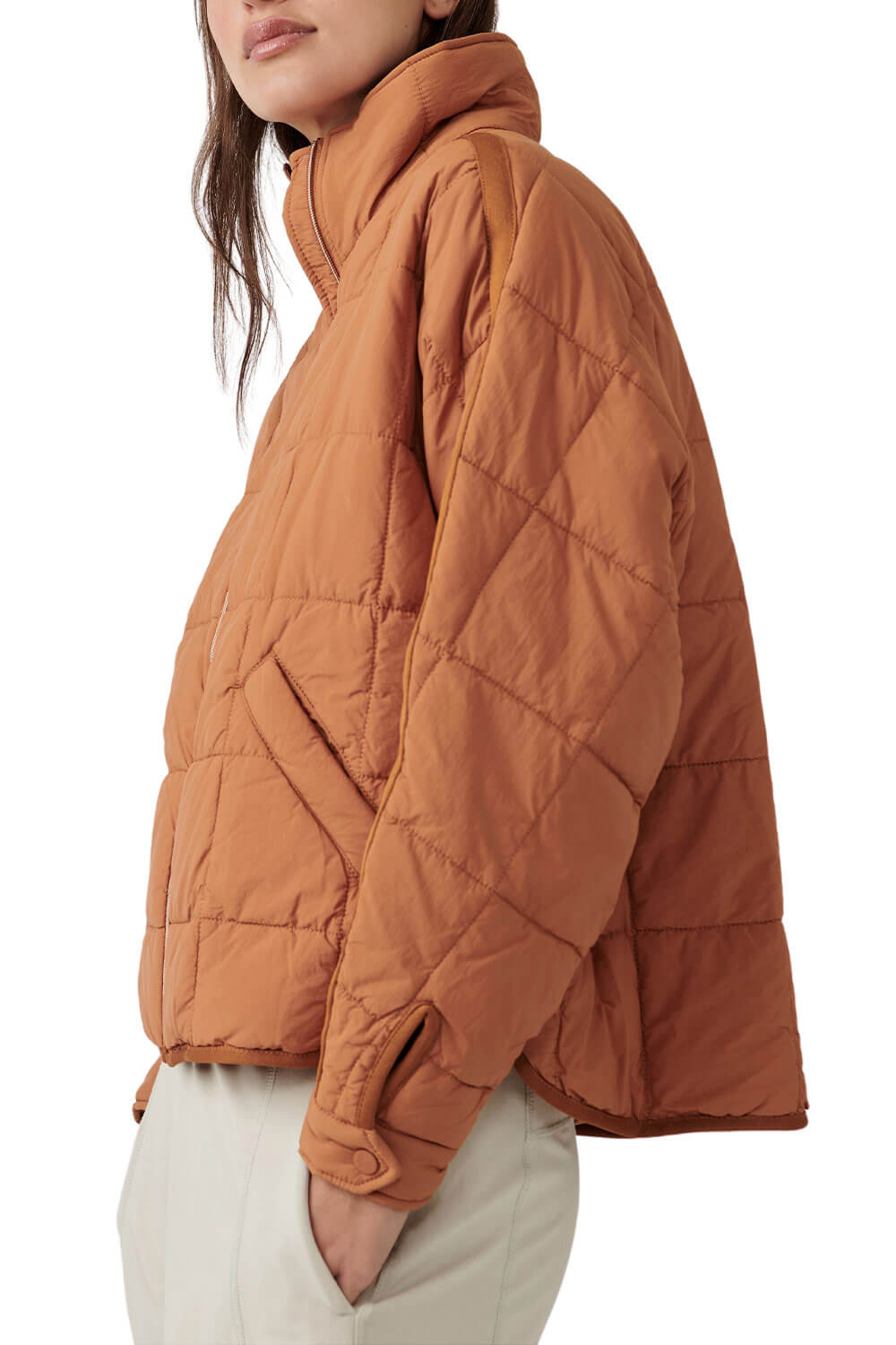 FP Movement Pippa Packable Puffer Jacket for Women in Twig Brown