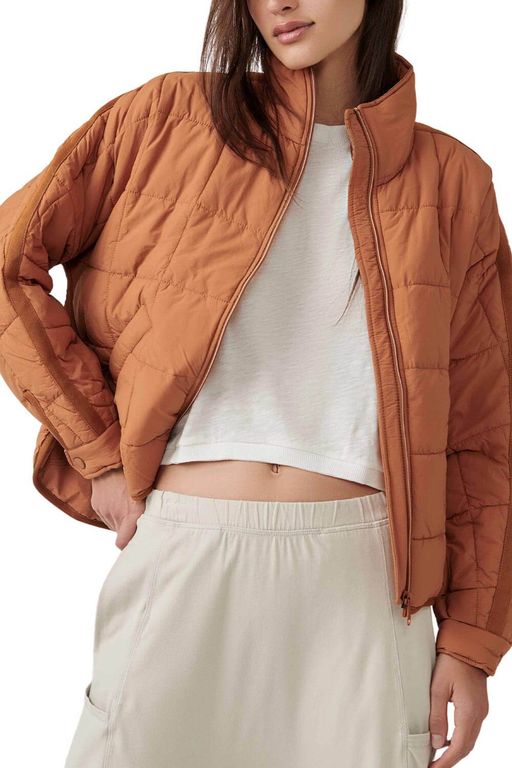 FP Movement Pippa Packable Puffer Jacket for Women in Twig Brown