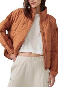 FP Movement Pippa Packable Puffer Jacket for Women in Twig Brown