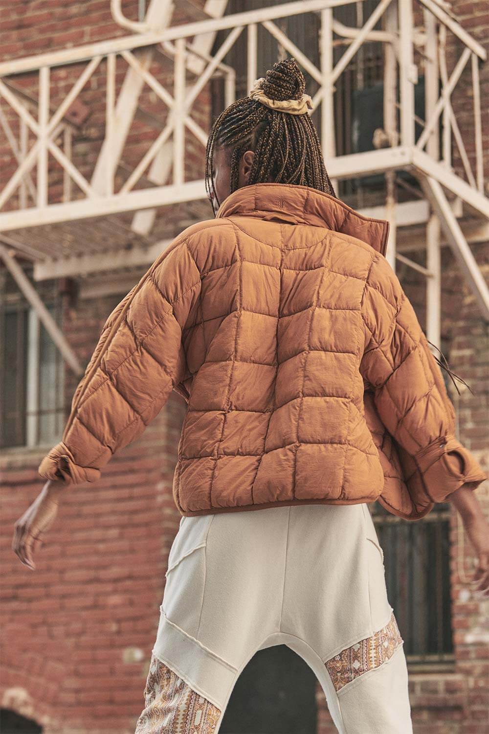 FP Movement Pippa Packable Puffer Jacket for Women in Twig Brown