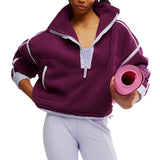 FP Movement Mountain ½ Zip Fleece for Women in Black Cherry