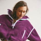 FP Movement Mountain ½ Zip Fleece for Women in Black Cherry