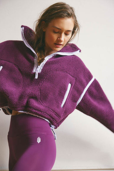 FP Movement Mountain ½ Zip Fleece for Women in Black Cherry