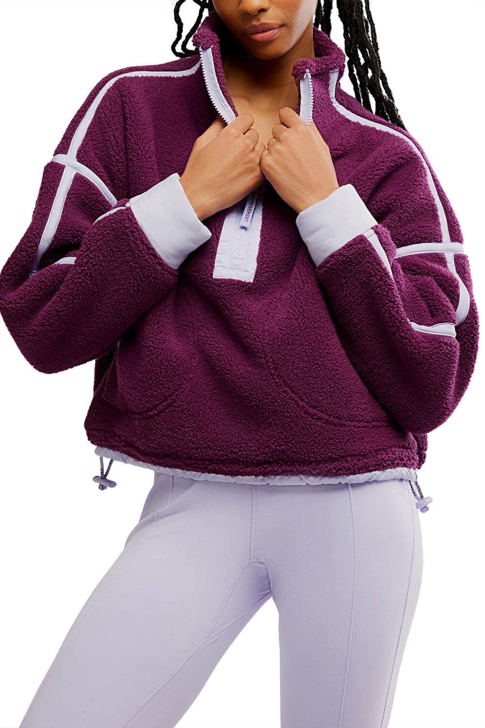 FP Movement Mountain ½ Zip Fleece for Women in Black Cherry