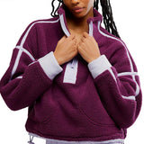 FP Movement Mountain ½ Zip Fleece for Women in Black Cherry