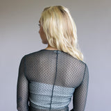 Free People Intimately Minding My Own Business Sheer Layering Top for Women in Oil Green