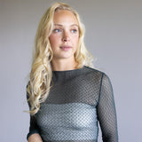 Free People Intimately Minding My Own Business Sheer Layering Top for Women in Oil Green