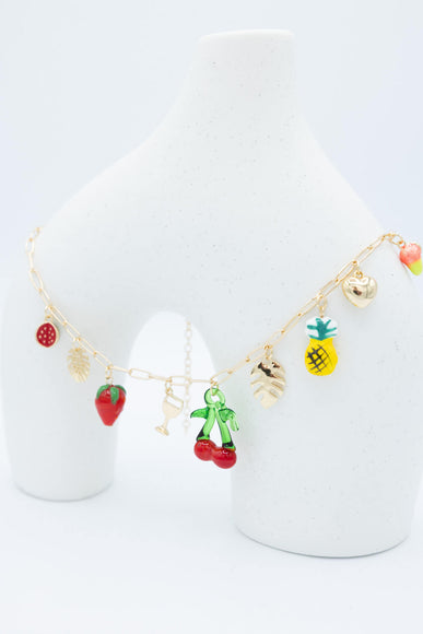 Fruit Charm Necklace in Multi