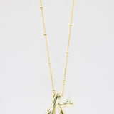 Gold Bubble Letter Initial “K” Necklace
