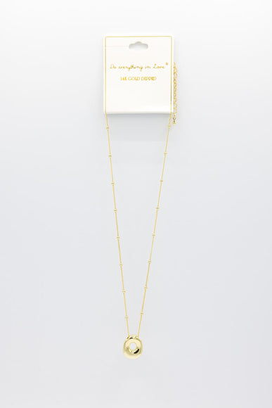 Gold Bubble Letter Initial “O” Necklace