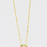 Gold Bubble Letter Initial “O” Necklace