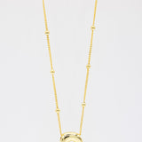 Gold Bubble Letter Initial “R” Necklace