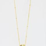 Gold Bubble Letter Initial “S” Necklace