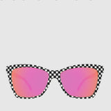 Goodr Carl’s Diner Server with Checkered Past Sunglasses in Black/White Checker