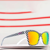Goodr Carl’s Diner Server with Checkered Past Sunglasses in Black/White Checker