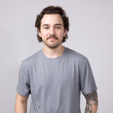 Hallstatt Ultra Soft Knit Poly T-Shirt for Men in Grey