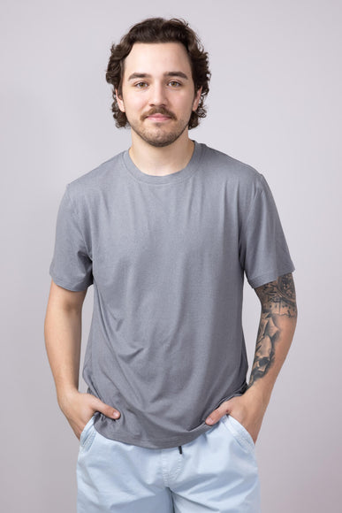 Hallstatt Ultra Soft Knit Poly T-Shirt for Men in Grey
