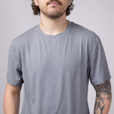 Hallstatt Ultra Soft Knit Poly T-Shirt for Men in Grey