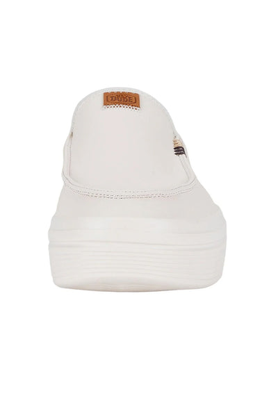 HEYDUDE Women’s Austin Lift Leather Shoes in White