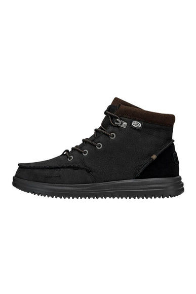 HEYDUDE Men’s Brandley Leather Boots in Black