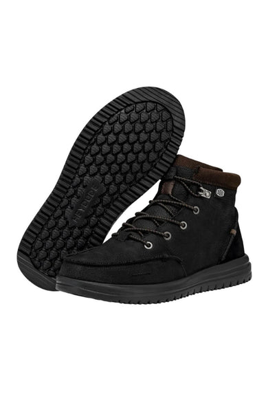 HEYDUDE Men’s Brandley Leather Boots in Black