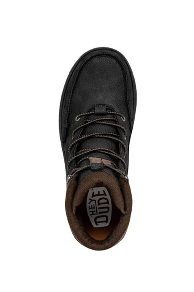 HEYDUDE Men’s Brandley Leather Boots in Black