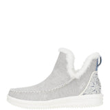 HEYDUDE Women’s Camden Brushed Cozy Booties in Grey
