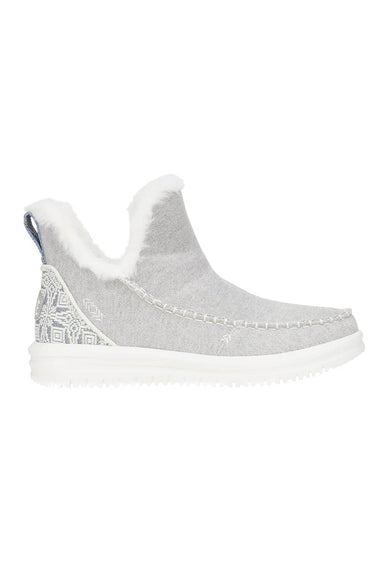 HEYDUDE Women’s Camden Brushed Cozy Booties in Grey
