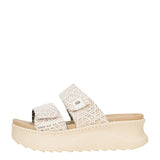 HEYDUDE Delray Slide Surf Baja Sandals for Women in Tan/Multi