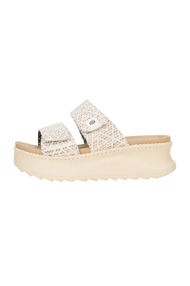 HEYDUDE Delray Slide Surf Baja Sandals for Women in Tan/Multi