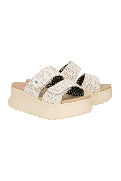 HEYDUDE Delray Slide Surf Baja Sandals for Women in Tan/Multi