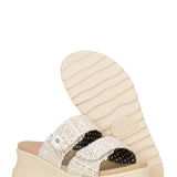HEYDUDE Delray Slide Surf Baja Sandals for Women in Tan/Multi