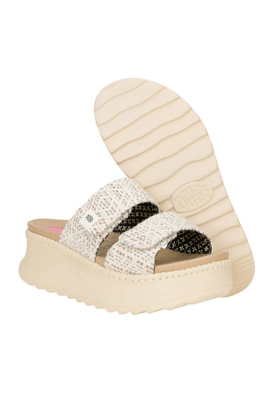 HEYDUDE Delray Slide Surf Baja Sandals for Women in Tan/Multi