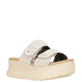 HEYDUDE Delray Slide Surf Baja Sandals for Women in Tan/Multi