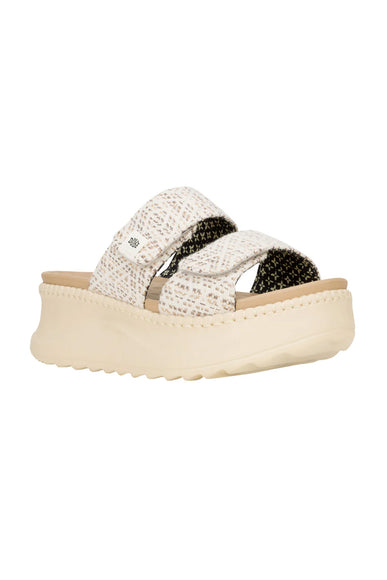 HEYDUDE Delray Slide Surf Baja Sandals for Women in Tan/Multi