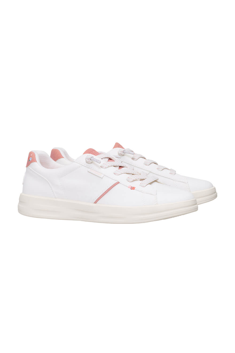 ゆきな HEYDUDE Women's Karina Duo Textile Sneakers in Snow White