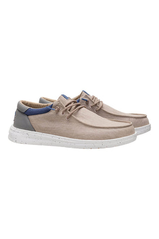 HEYDUDE Men’s Paul Washed Shoes in Doeskin Tan