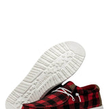 HEYDUDE Men’s Wally Buffalo Plaid Shoes in Red
