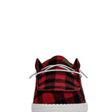 HEYDUDE Men’s Wally Buffalo Plaid Shoes in Red