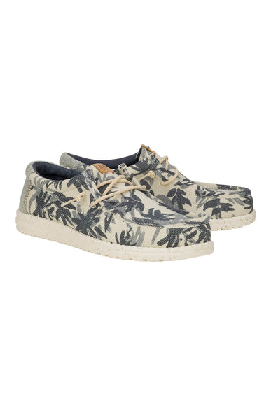 HEYDUDE Men’s Wally Jute Shoes in Egret Cloud Blue