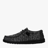 Hey Dude Shoes Men’s Wally Sport Knit Shoes in Black/Black