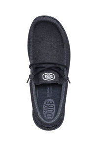 HEYDUDE Men’s Wally Stretch Jersey Shoes in Black