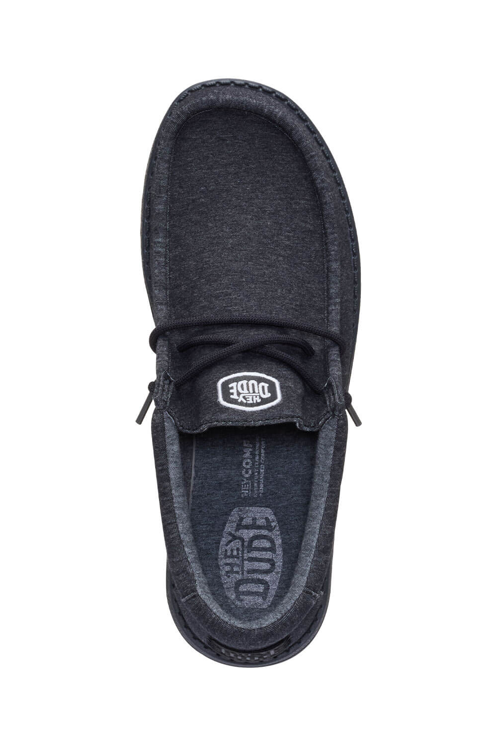 HEYDUDE Men’s Wally Stretch Jersey Shoes in Black