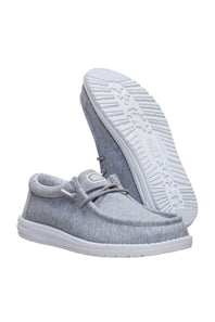 HEYDUDE Men’s Wally Stretch Jersey Shoes in Grey