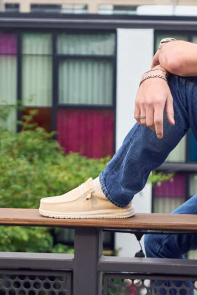 HEYDUDE Men’s Wally Stretch Sox Shoes in Irish Cream