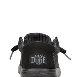 HEYDUDE Men’s Wally Stretch Sox Shoes in Black