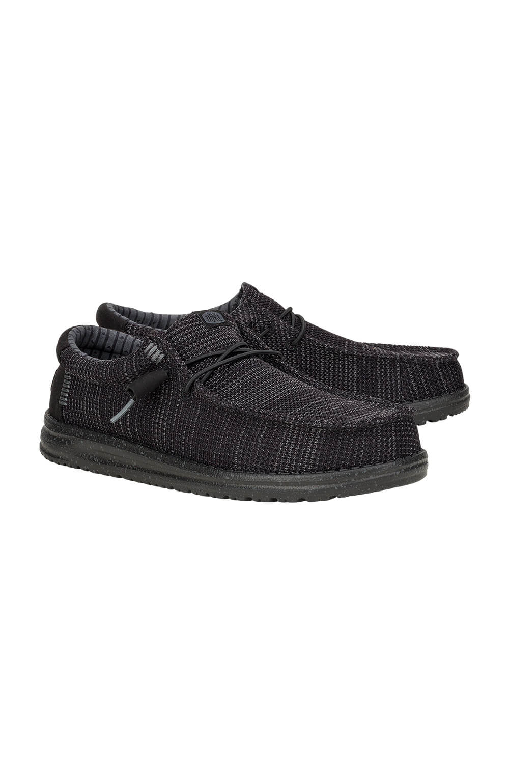 HEYDUDE Men’s Wally Stretch Sox Shoes in Black