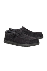 HEYDUDE Men’s Wally Stretch Sox Shoes in Black