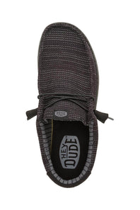 HEYDUDE Men’s Wally Stretch Sox Shoes in Black