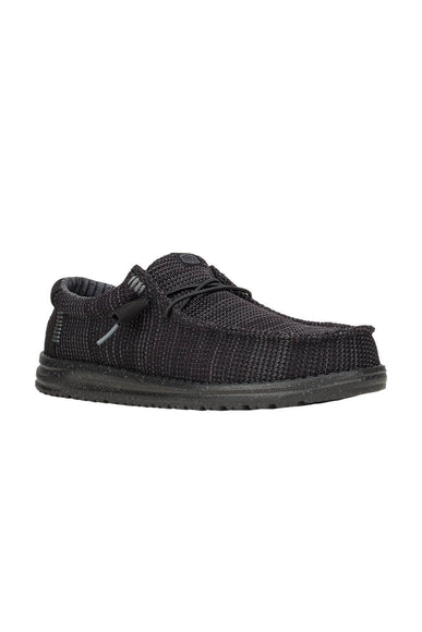 HEYDUDE Men’s Wally Stretch Sox Shoes in Black